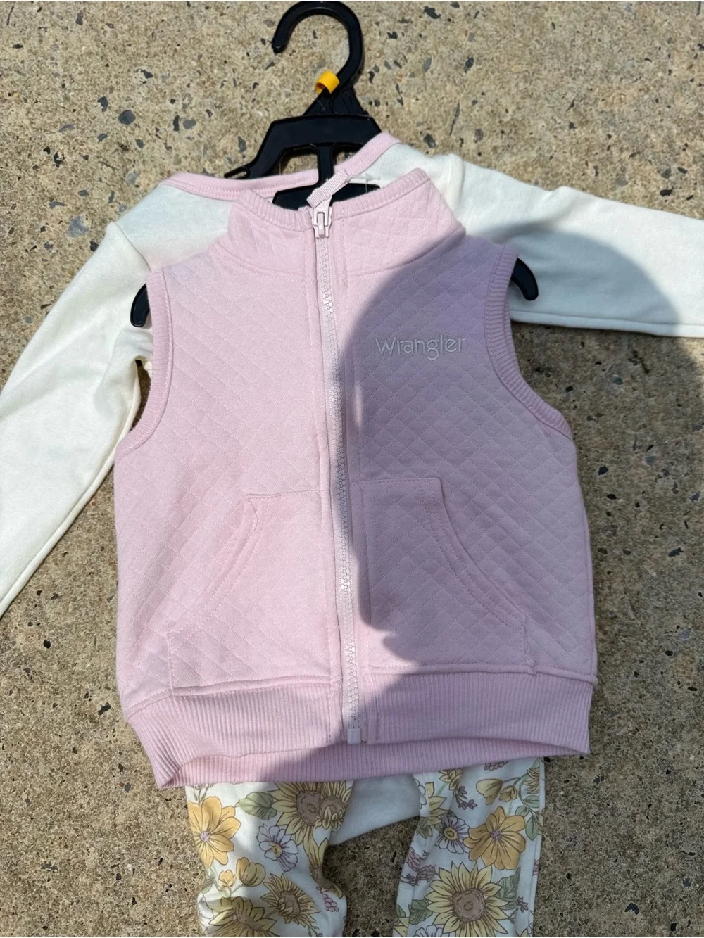 NWT Wrangler Light Pink Quilted Baby Vest